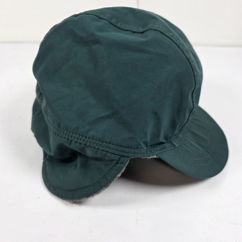 LLBean Hat Mens Large Green Trapper Polartec Fleece Lined Hunting Winter Cap